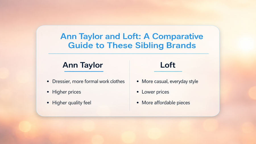 Ann Taylor and Loft - A Comparative Guide to These Sibling Brands